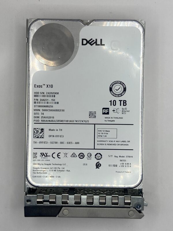 HD DELL 10TB 7.2K 3,5 SAS 12GB 0YF87J YF87J
