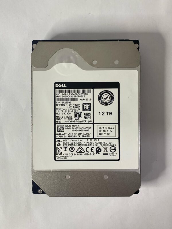 HD DELL 12TB 6GB 7.2K 3,5 SATA 0T2YHT T2YHT