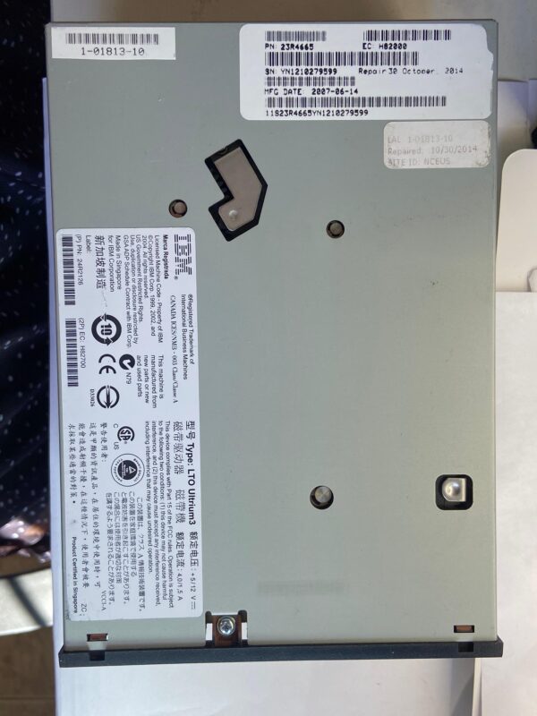 IBM LTO-3 ULTRIUM 4GBPS FC INTERNA 23R4665 24R2126