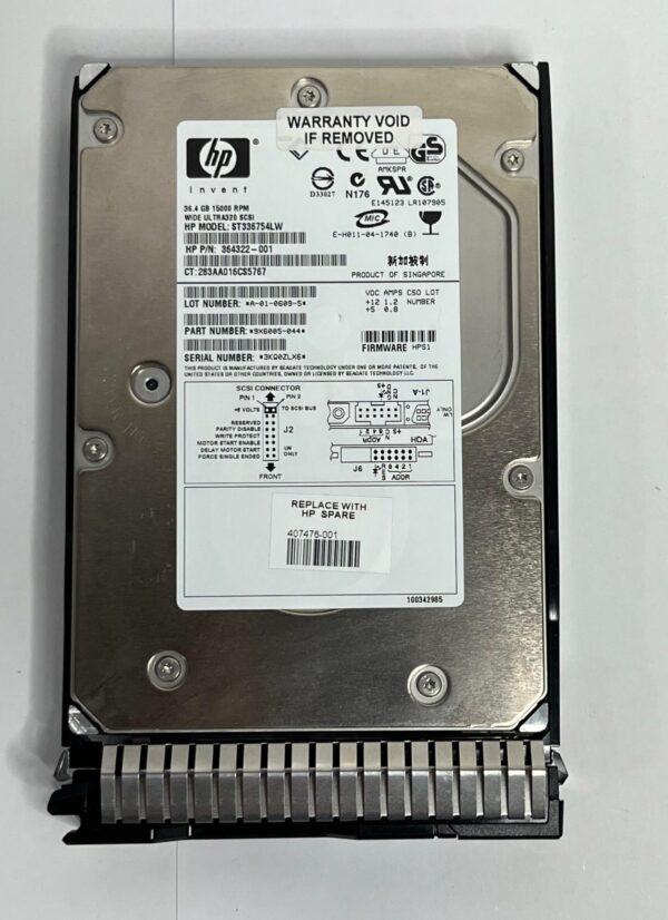 HD HP 36.4GB 15K 3,5 SCSI 364322-001 291242-001 279782-001