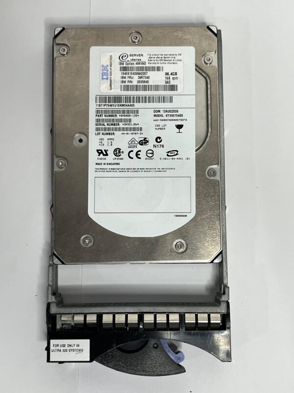 HD IBM 36.4GB 15K 3,5 SAS 3GB 39R7346 26K5840 40K1042