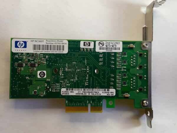 Placa de Rede HP NC360T 1GB RJ45 2-Port 412646-001 412651-001 - Imagem 2