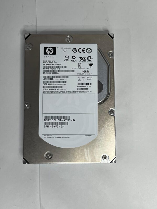 HD HP 300GB 15K 3,5 SCSI 412751-016 411089-B22 404670-014 411261-001