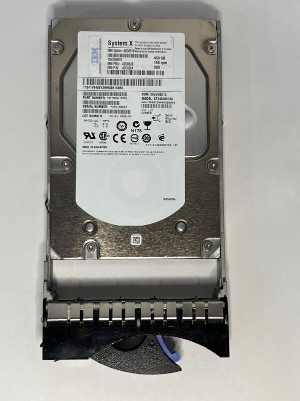 HD IBM 450GB 15K 3,5 SAS 3GB 42D0520 42D0519