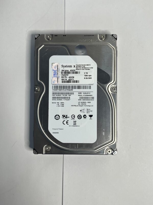 HD IBM 2TB 7.2K 3.5 SAS 6GB 42D0771 42D0767 42D0768