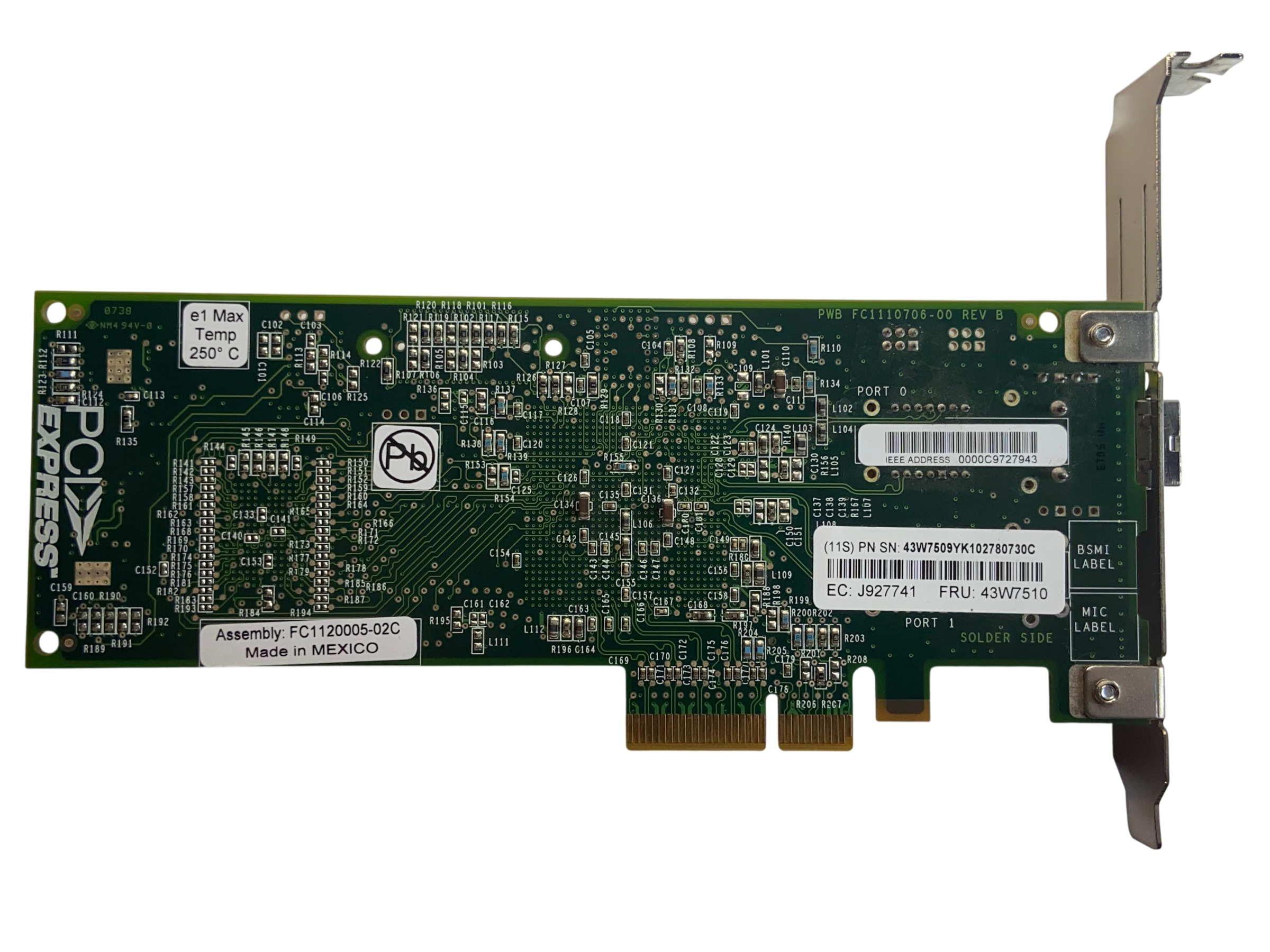 IBM HBA LPE11000 4GB FC 1-Port 43W7510 43W7509 42C2069 - Imagem 5