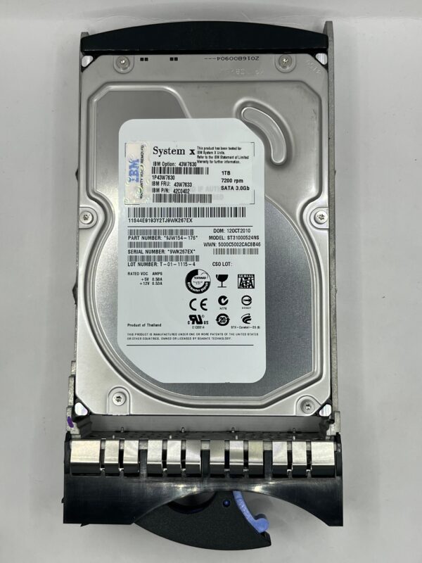 DISCO RÍGIDO INTERNO IBM 1TB 7.2K 3,5 SATA 43W7633