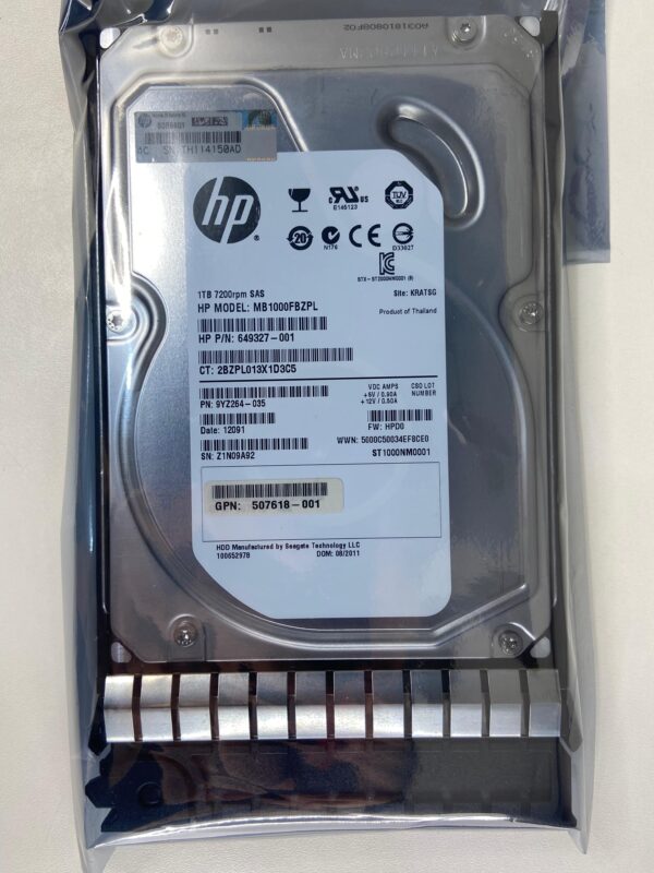 HD HP 1TB 7.2K 3,5 SAS 3GB 461289-001 461137-B21 - Imagem 3