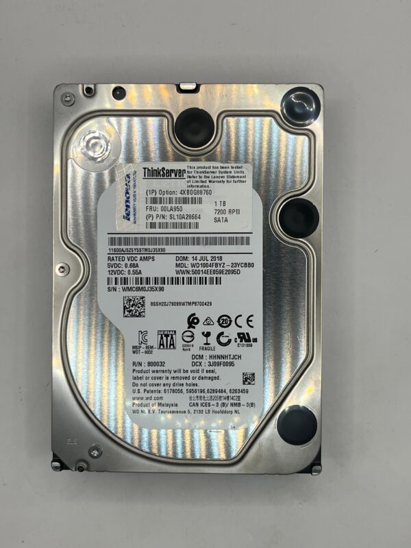 DISCO RÍGIDO LENOVO TS150 DE 1 TB 7.2K SATA 4XB0G88760 00LA950 /VC SILVER