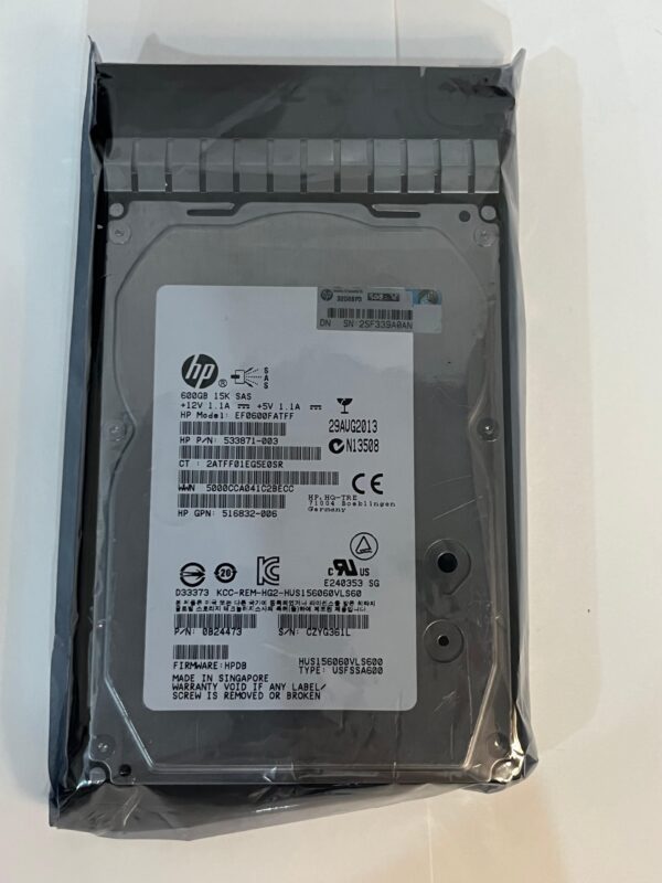 HD HP 600GB 15K 3,5 SAS 6GB 517354-001 516828-B21 - Imagem 2