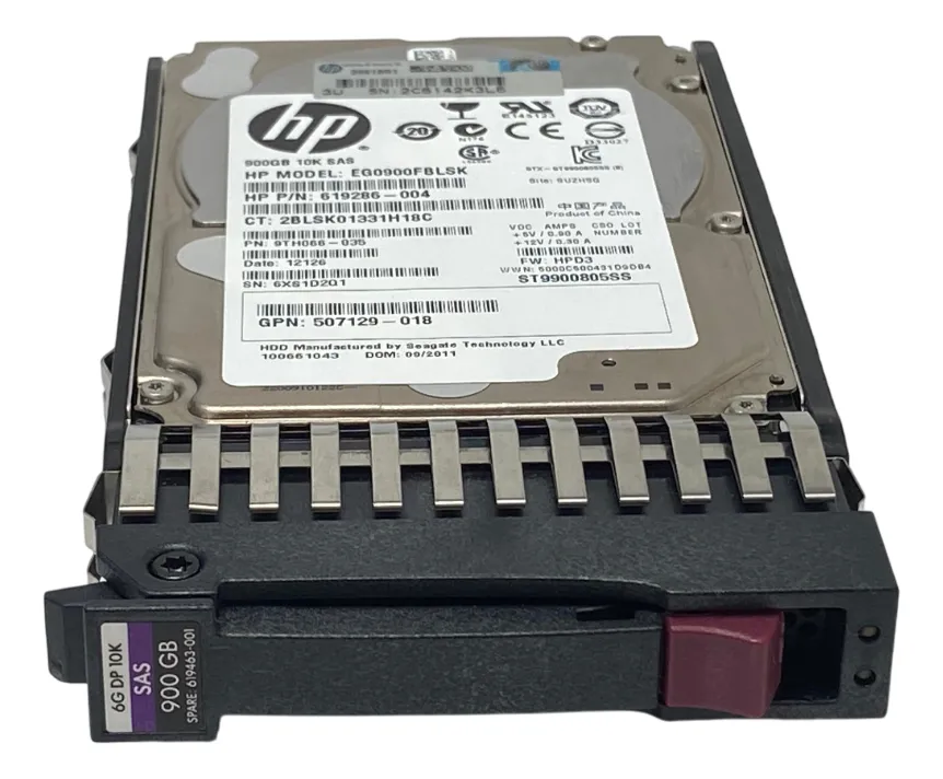 HD HP 900GB 10K 2.5 SAS 6GB 619463-001 641552-004 652566-004 seminovo - Imagem 2