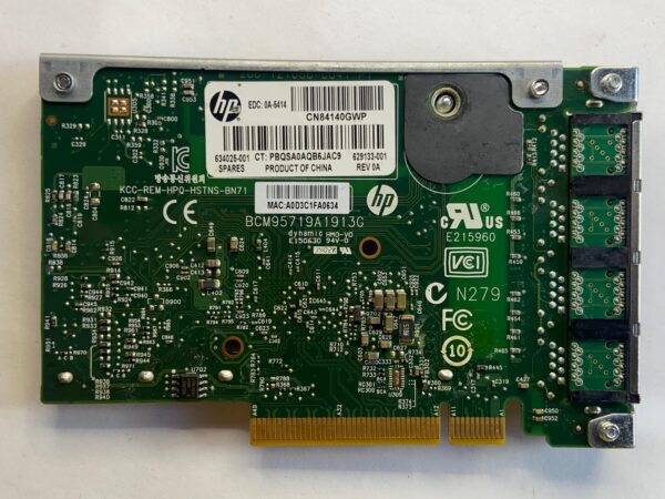 Placa de Rede HP 331FLR 1GB RJ45 4-Port LOM 629133-001 634025-001 - Imagem 2