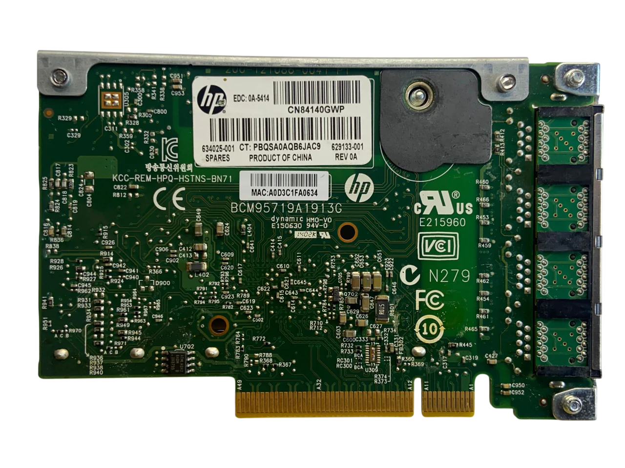 Placa de Rede HP 331FLR 1GB RJ45 4-Port LOM 629133-001 634025-001 - Imagem 4
