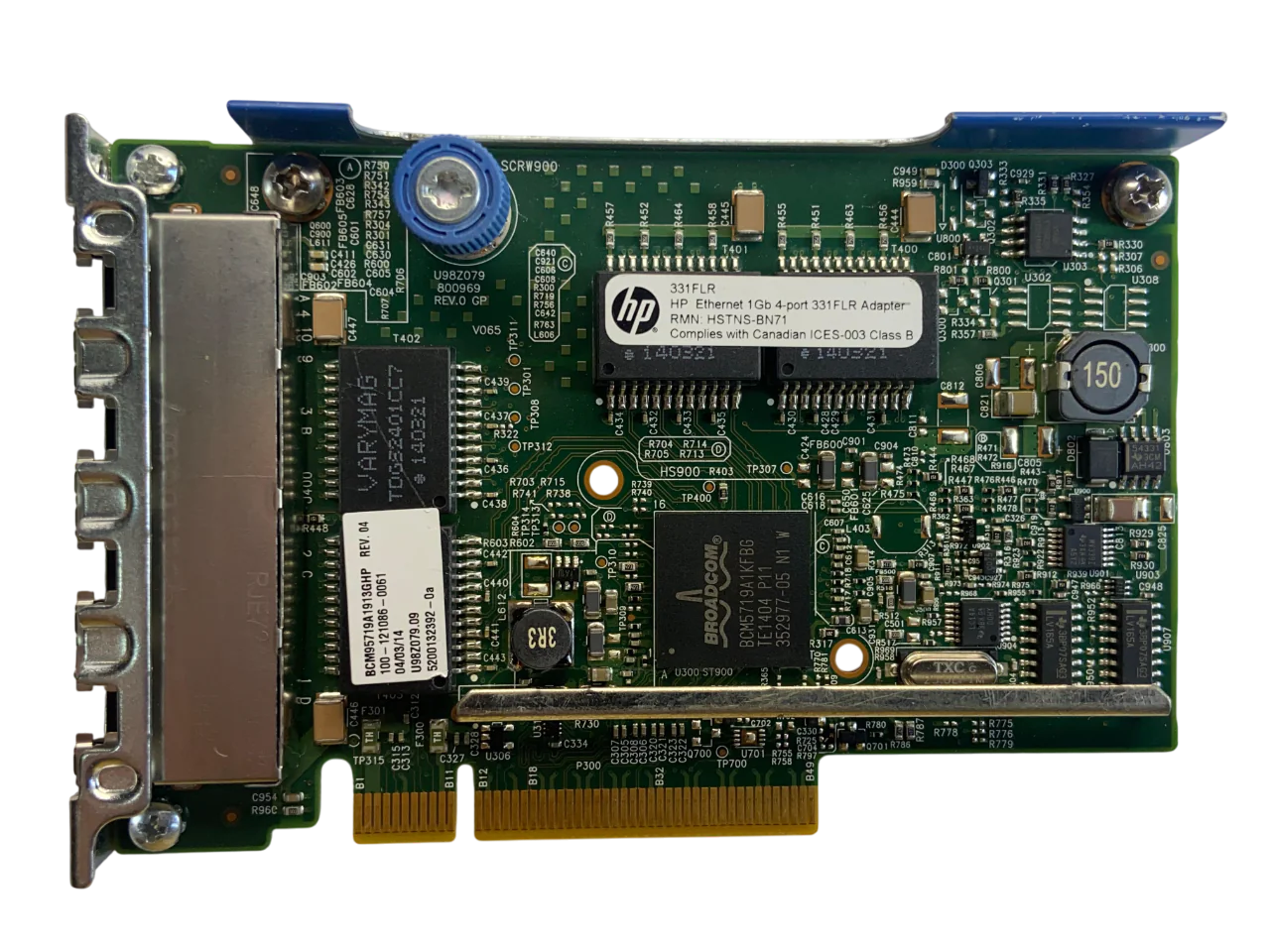 Placa de Rede HP 331FLR 1GB RJ45 4-Port LOM 629133-001 634025-001 - Imagem 2