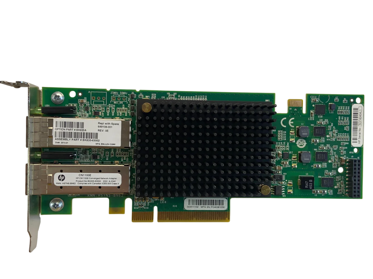 Placa de Rede HP CN1100E 10GB SFP+ 2-Port 649108-001 BK835A - Imagem 2