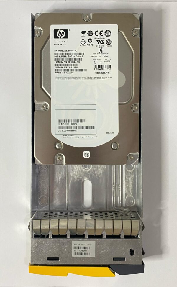 HD HP 3PAR 600GB 4GB FC 3.5 15K LFF QL253B QL337A 649889-001 641220-001