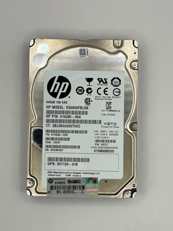 HD HP 900GB 10K 2.5 SAS 6GB 653971-001 652589-B21 716649-001