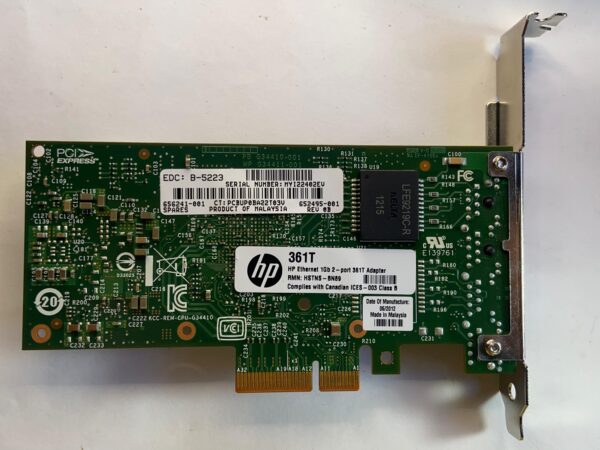 PLACA DE REDE HP C3N37AA 1GB RJ45 656241-001 652495-001 - Imagem 2