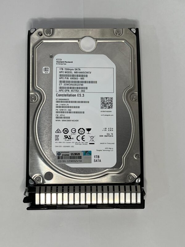 HD HP 1TB 7.2K 3,5 SATA 6GB 657739-001 657749-001 657750-B21 seminovo