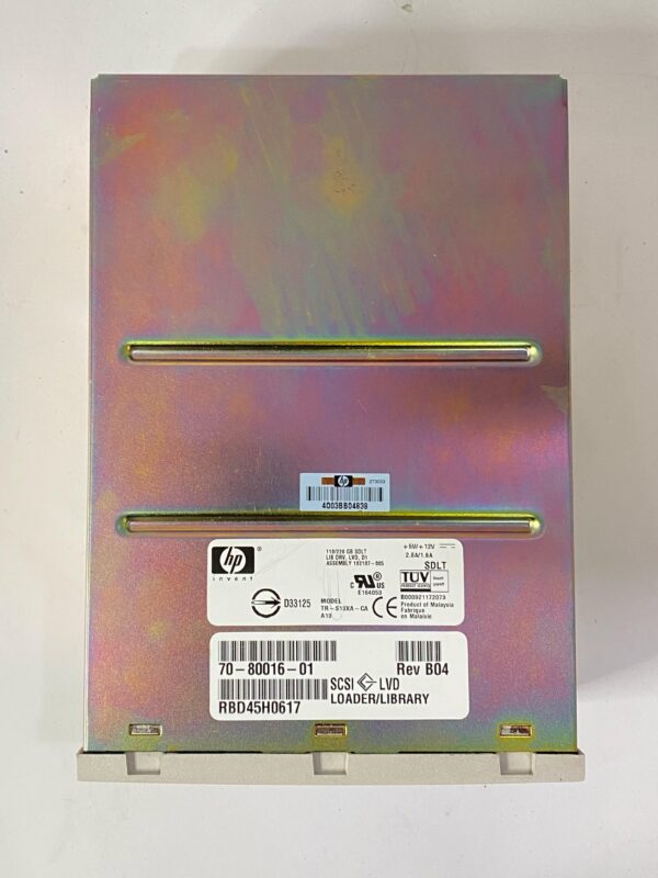 UNIDADE DE FITA HP 110/220GB SCSI 70-80016-01 TR-S13XA-EF