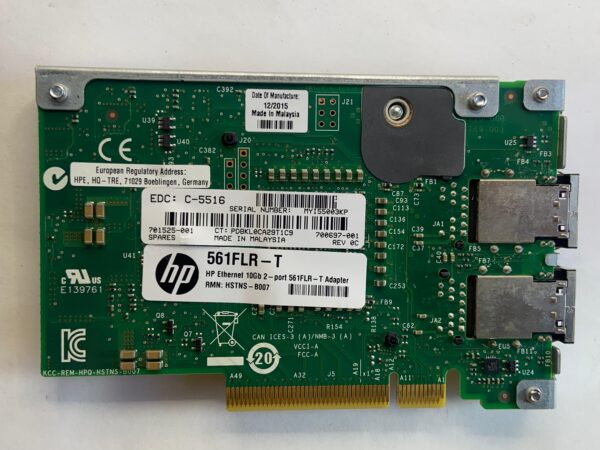 Placa de Rede HP 561FLR-T 10GB RJ45 2-Port LOM 700699-B21 701525-001 - Imagem 2