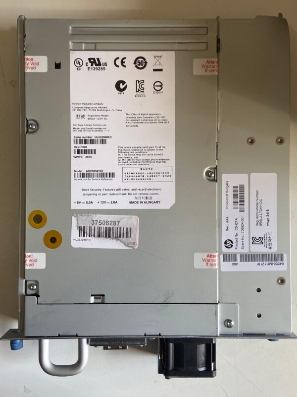 LTO-6 HP HH SAS MSL TAPE DRIVE SLED 706824-001 C0H27A