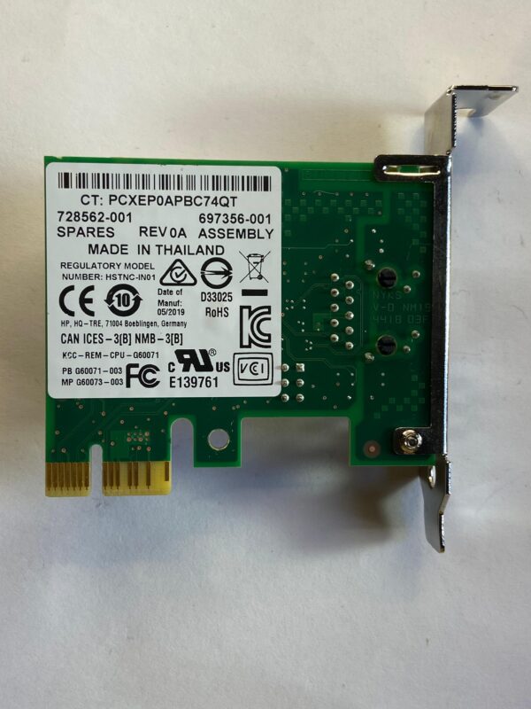 Placa de Rede HP I210-T1 RJ45 1-Port 728562-001 697356-001 - Imagem 2