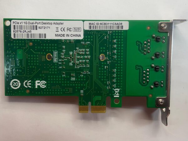 Placa de Rede DELL 1GB RJ45 2-Port 82576-2RJ45 - Imagem 2