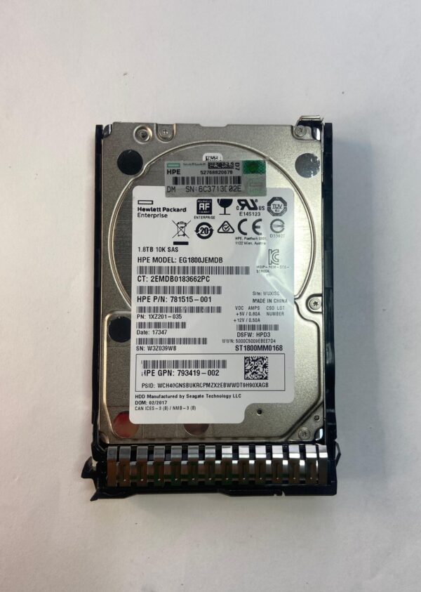HD HP 1.8TB 10K 2,5 SAS 12GB 872738-001 793419-001 768789-001 872481-B21 seminovo