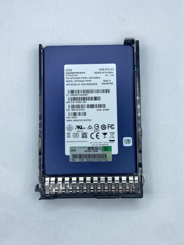 SSD HP 1.92TB 2,5 6GB SATA 875657 870667-004 P05314-001