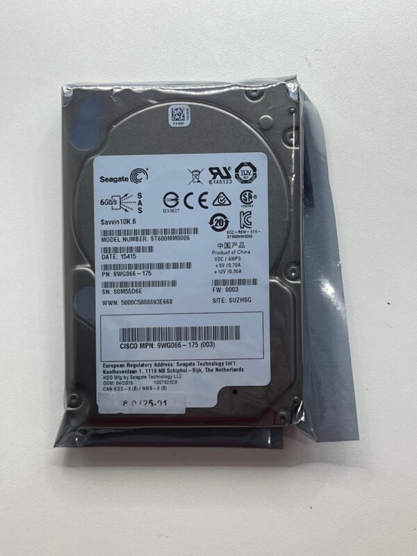HD CISCO 600GB 10K 6GB SAS 2,5 9WG066-175 58-0125-01 COM GAVETA
