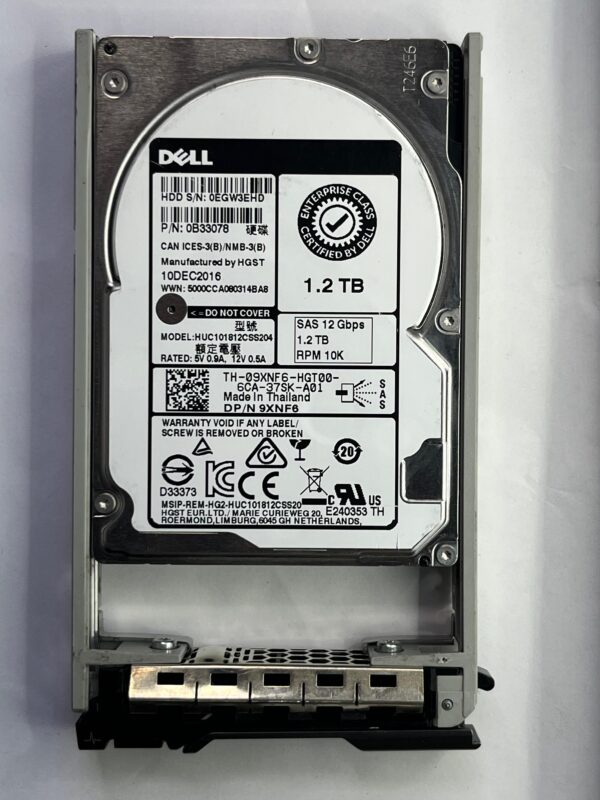 HD DELL 1.2TB 2.5 12G 10K SAS 09XNF6 9XNF6 R440 R540 R640 R740 R450 R550 R650 R750 R460 R560 R660 R760