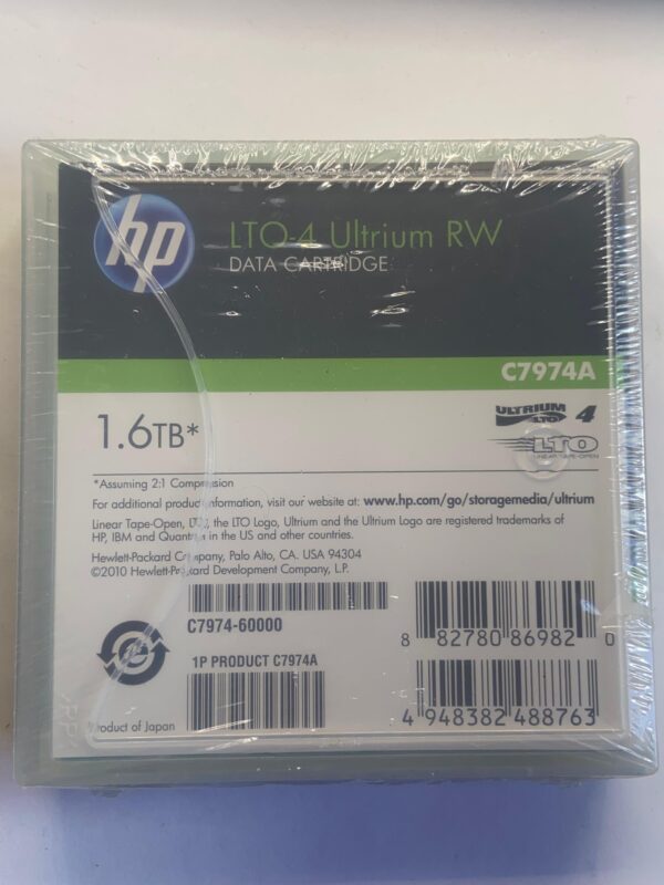 CARTUCHO DE DADOS HP UNIDADE DE FITA LTO-4 1.6TB C7974A