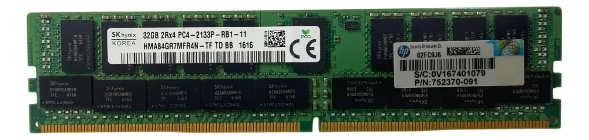 MEMÓRIA HP 32GB DDR4 2133MHZ RDIMM 752370-091 774175-001 - Imagem 3