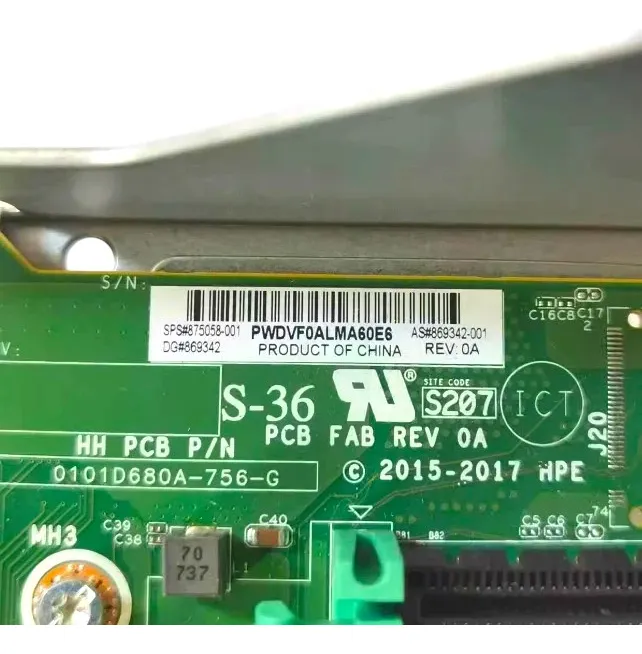 Riser Card HP DL380 G10 2-Slots x8 1-Slot x16 875058-001 869342-001 - Imagem 4