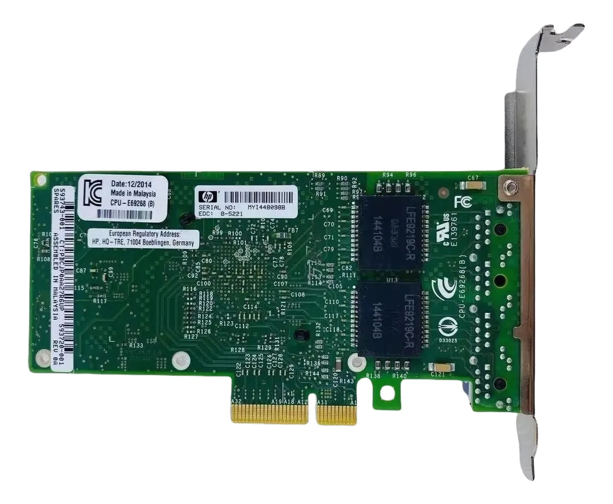 Placa de Rede HP NC365T 1GB RJ45 4-Port 593743-001 593722-B21 - Imagem 3