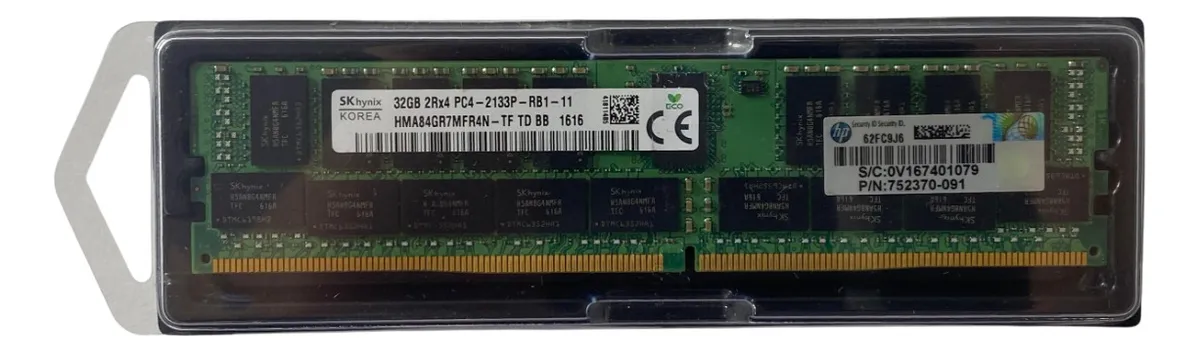 MEMÓRIA HP 32GB DDR4 2133MHZ RDIMM 752370-091 774175-001 - Imagem 2