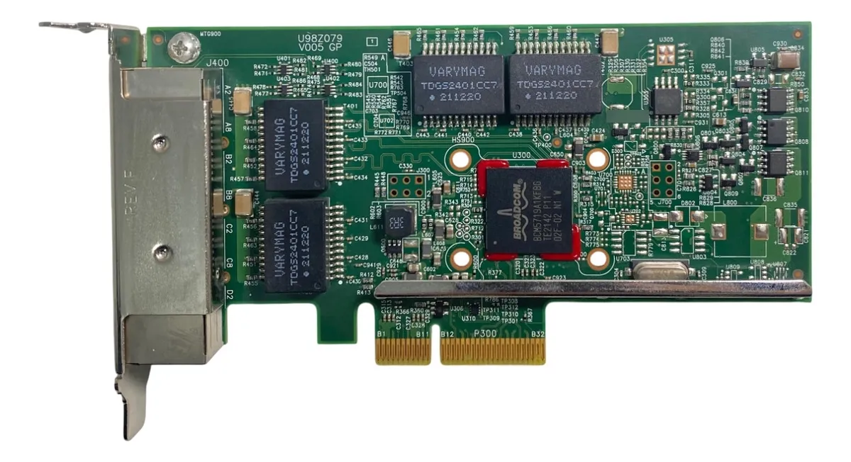 Placa de Rede LENOVO 5719 1GB RJ45 4-Port 00YK551 7ZT7A00484 - Imagem 2