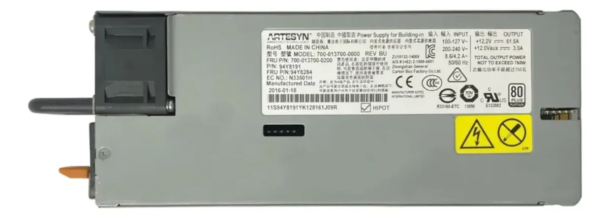 FONTE LENOVO 750W X3500 M5 94Y8142 94Y8284 94Y8191 - Imagem 5