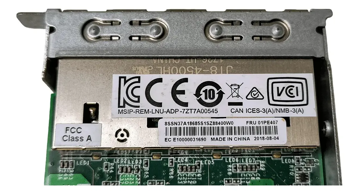 Placa de Rede LENOVO X722 1GB 4-Port RJ45 LOM 01PE407 7ZT7A00545 - Imagem 5