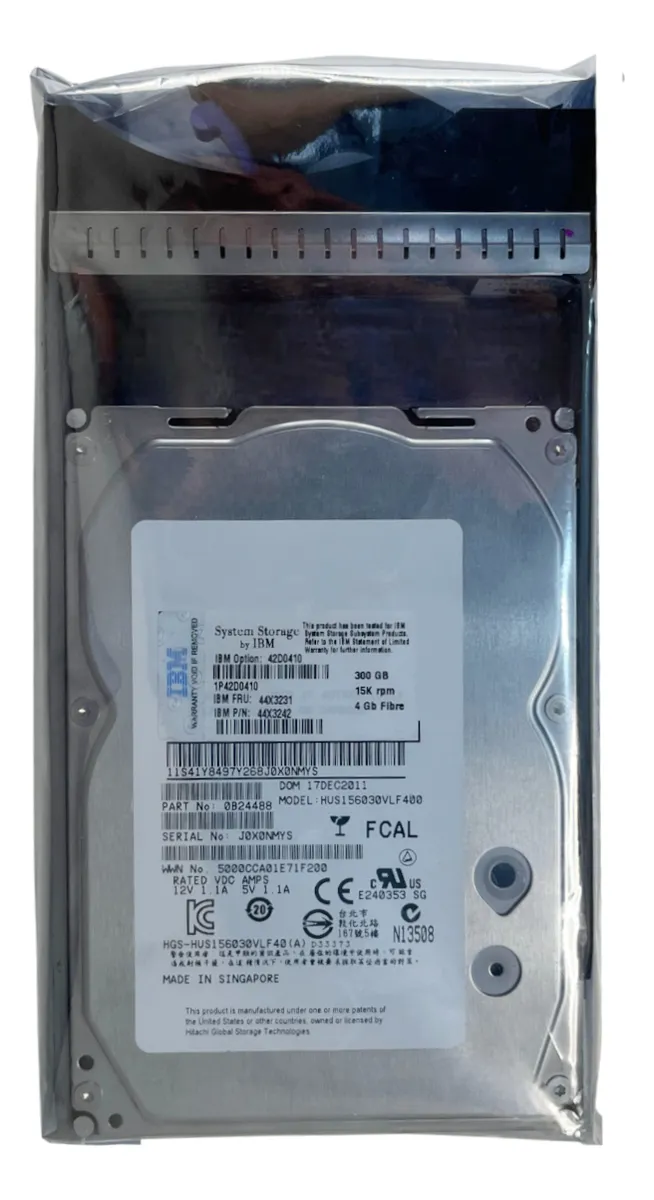 HD IBM 300GB 15K 3.5 4GB FC 44X3231 44X3242 42D0410 - Imagem 3