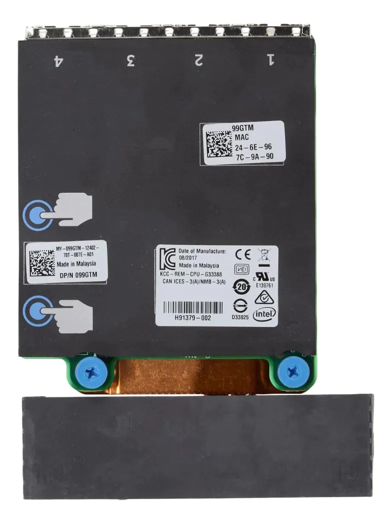 Placa de Rede DELL Integrada X540/I350 2x 10GB SFP+ 2x 1GB SFP+ 4-Port 099GTM - Imagem 3