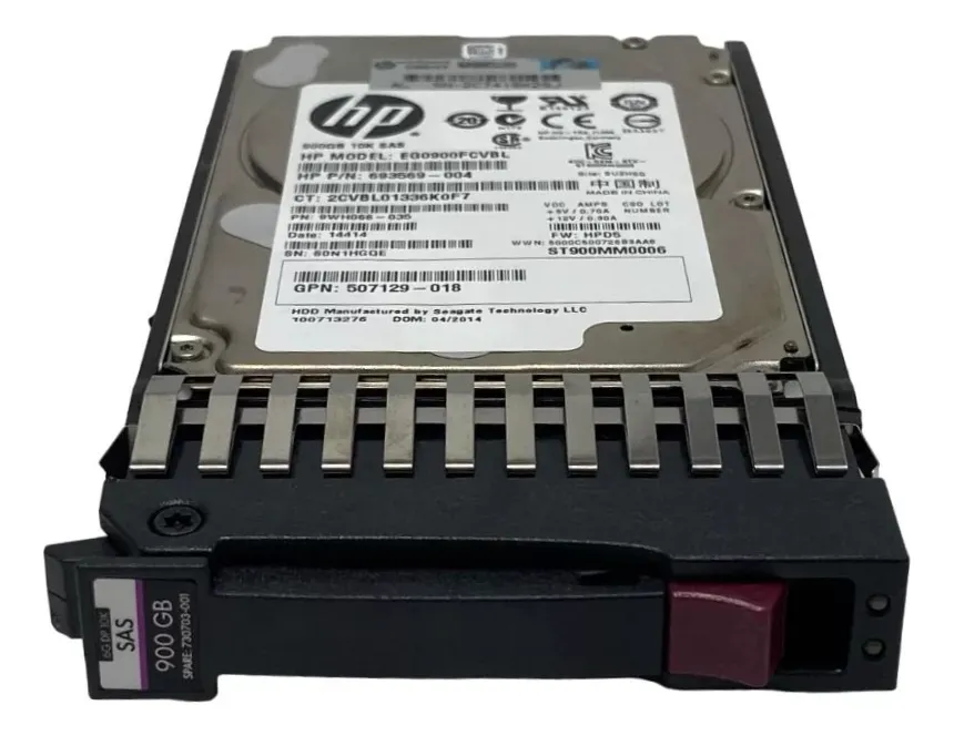 HD HP 900GB 10K 2.5 SAS 6GB 730703-001 C8S59A - Imagem 2