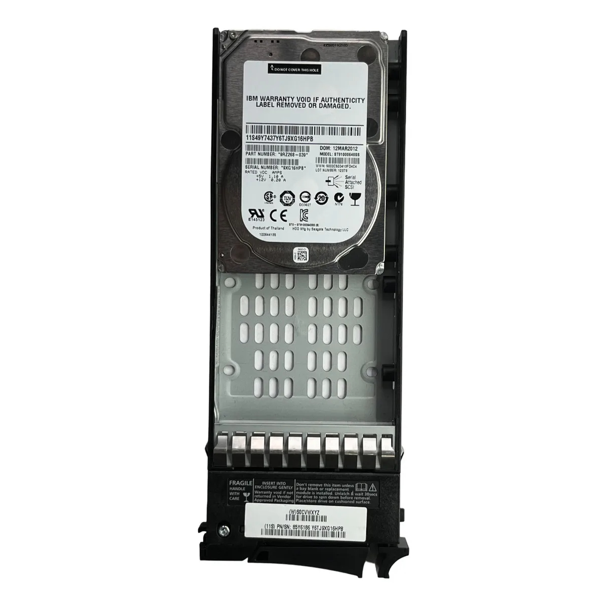 HD IBM 1TB 7.2K 6GB 2,5 SAS 85Y6186