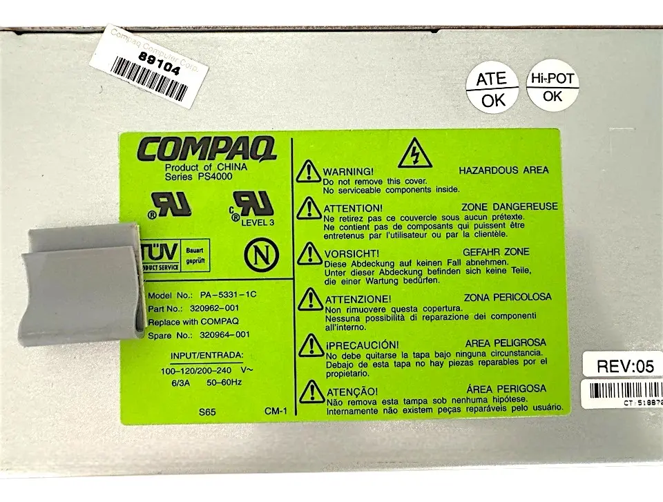 FONTE COMPAQ 325W PA-5331-1C 320962-001 320964-001 - Imagem 5