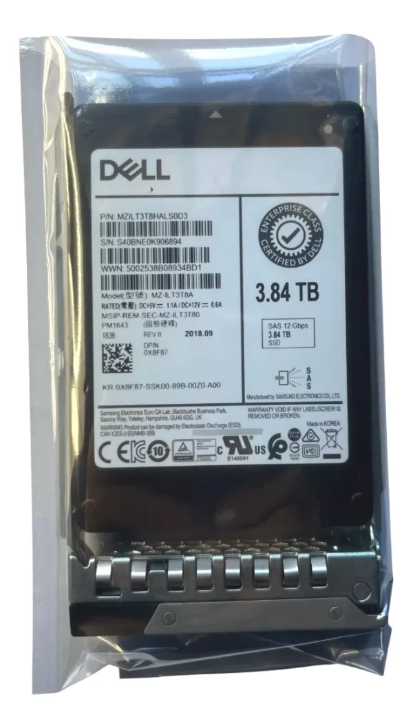 SSD DELL 3.84TB SAS 2,5 12GBPS X8F87 0X8F87 - Imagem 2
