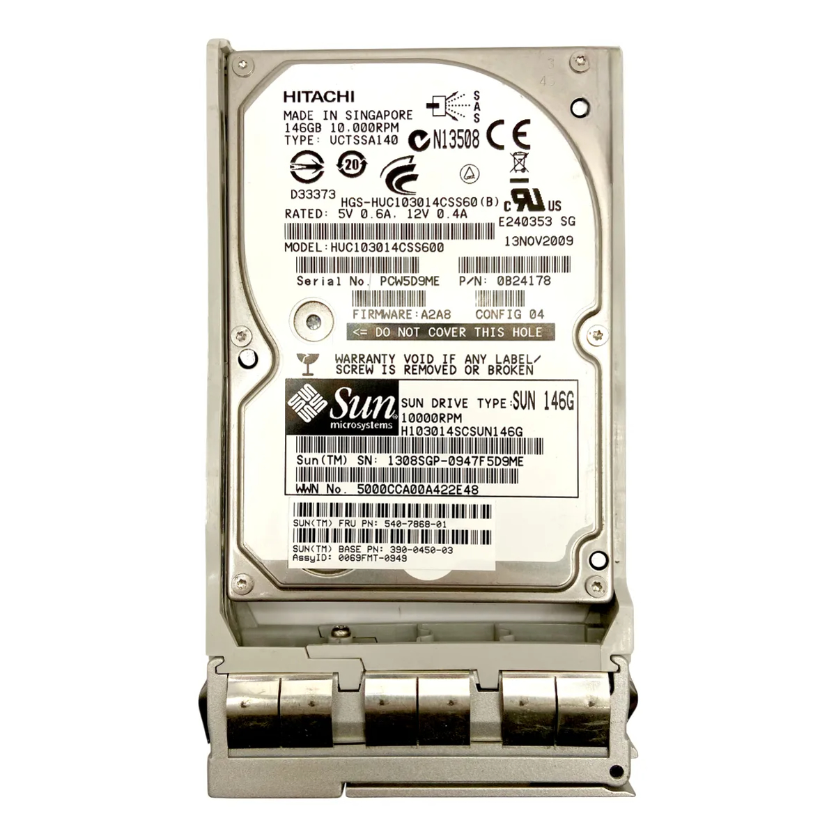 HD SUN 146GB 10K SAS 2,5 6GB 540-7868-01 390-0448-04 390-0450-02 540-7866