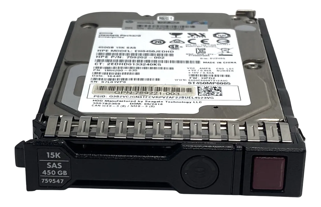 HD HP 450GB 15K 12GB SAS 2,5 759547-001 759221-004 759202-002 - Imagem 2