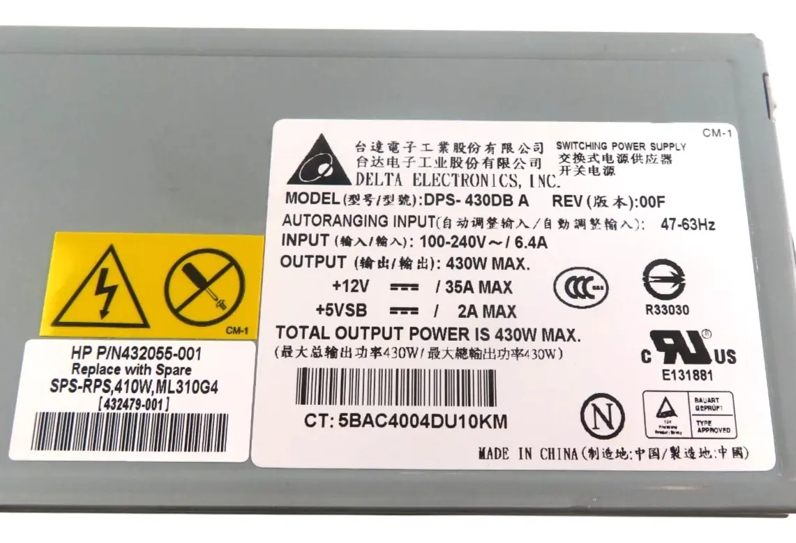 FONTE HP 430W PARA SERVIDOR ML310 432479-001 432055-001 - Imagem 5