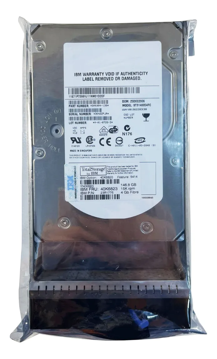 HD IBM 146GB 15K 3,5 4GB FC 40K6823 23R1776 40K6820 40K6857 - Imagem 3